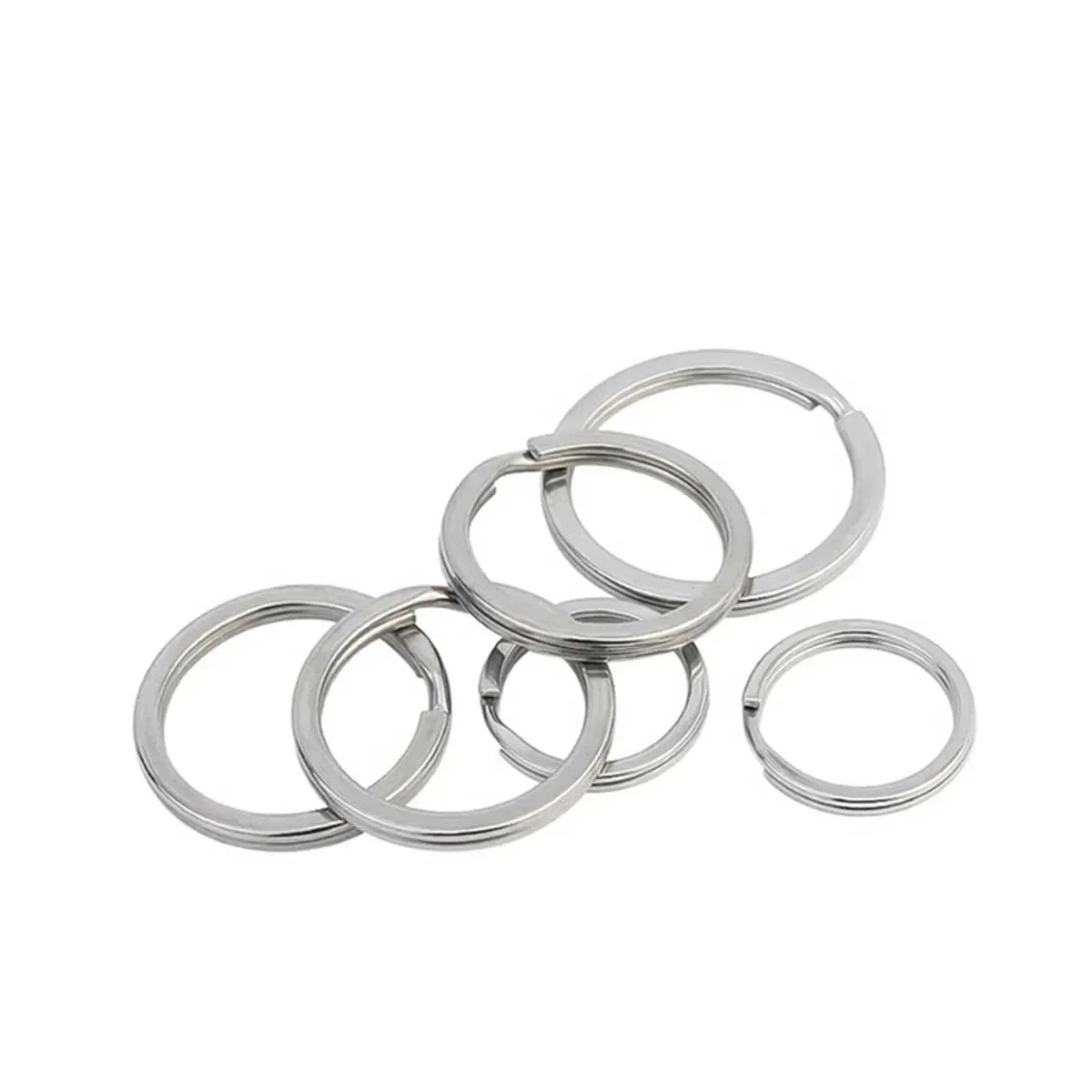 Flacher Doppel ring aus Edelstahl 304 mit einer Dicke von 1,5mm und 2mm