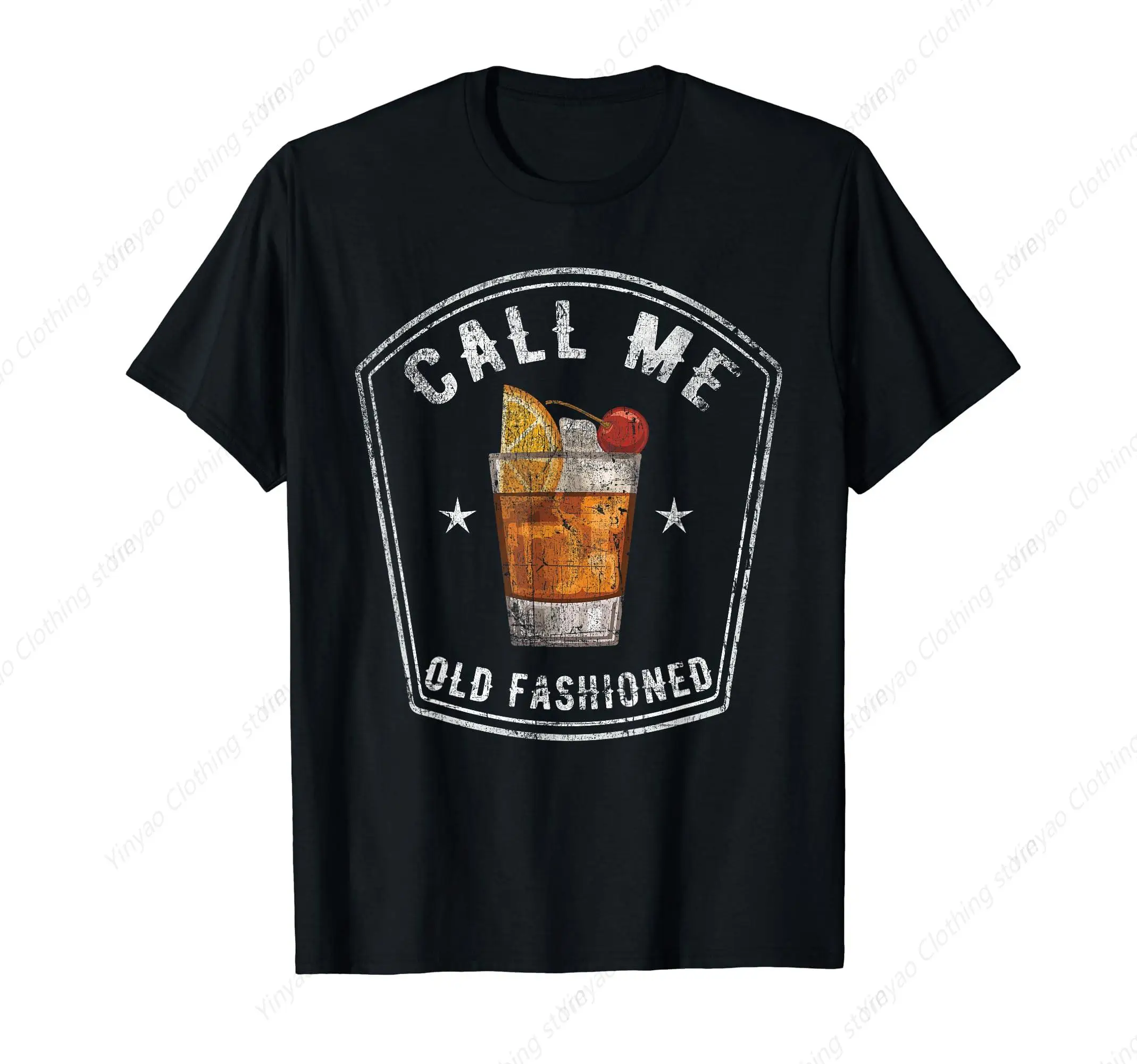 

Retro Whiskey Fun Men's and Women's T-shirts Fashion Casual Men's Shirts Personalized Cotton Men's Clothes