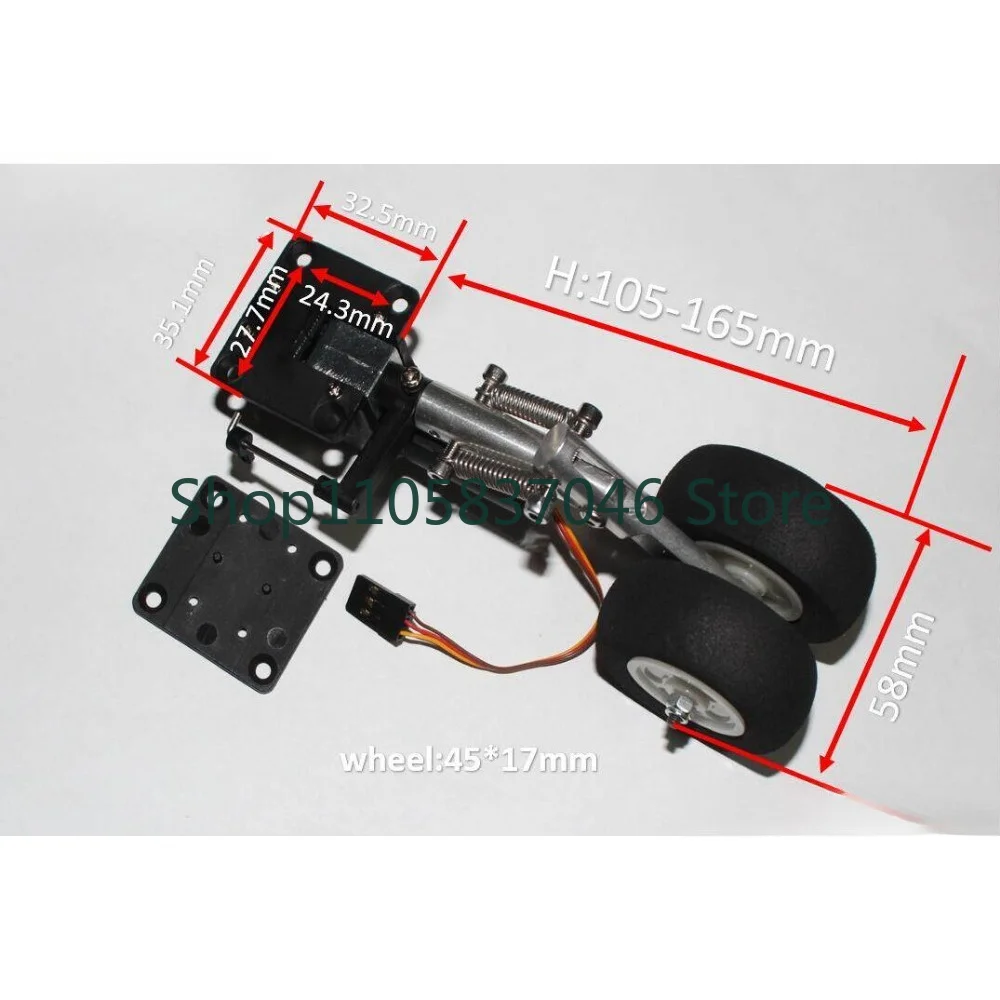Accessories 105-165mm double spring single and double wheel kneeling steering retractable landing gear