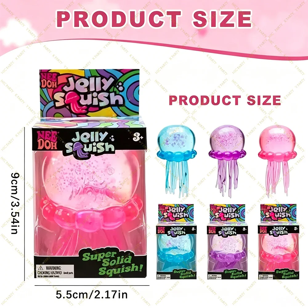 Squishies Quallen-Quetschspielzeug, sensorisches Wasser-Quetschspielzeug, weiche, farbenfrohe Anti-Stress-Quetschbälle, Blindbox – Detail 1