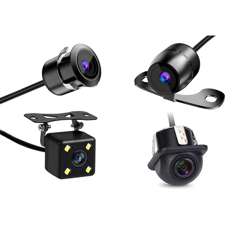 Car Rear View Camera Vision Reversing Auto Parking Monitor Waterproof 8 LED Night 170 Degree HD Video Round Back Up Camera