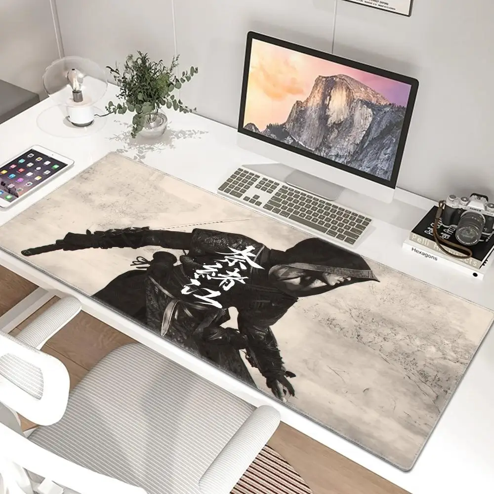 Anime A_Assassins Creed_Shadow XXL MousePad Game Accessories Oversized Game Keyboard Pad Non-slip Table Mat Lock Edge Mouse Pad
