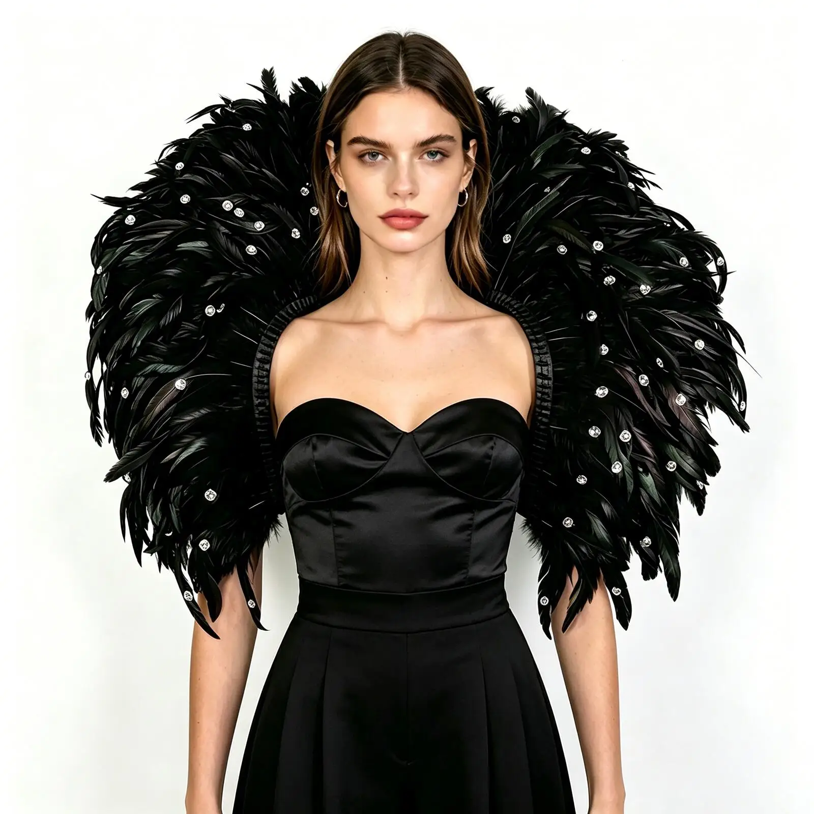 Punk Halloween Masquerade Feather Punk Carnival Party New Party Carnival Elegant Women's Shawl Cosplay Costume Accessories