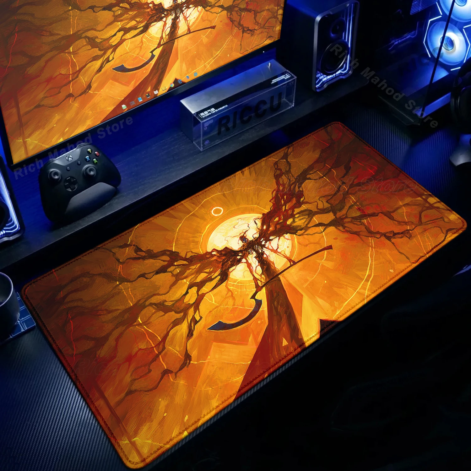 

Large Size Game Mousepad EldenS XXL R-RingS Rubber Gamer Mouse Pad Office Extended Table Mat PC Gaming Playmat Desk Accessories