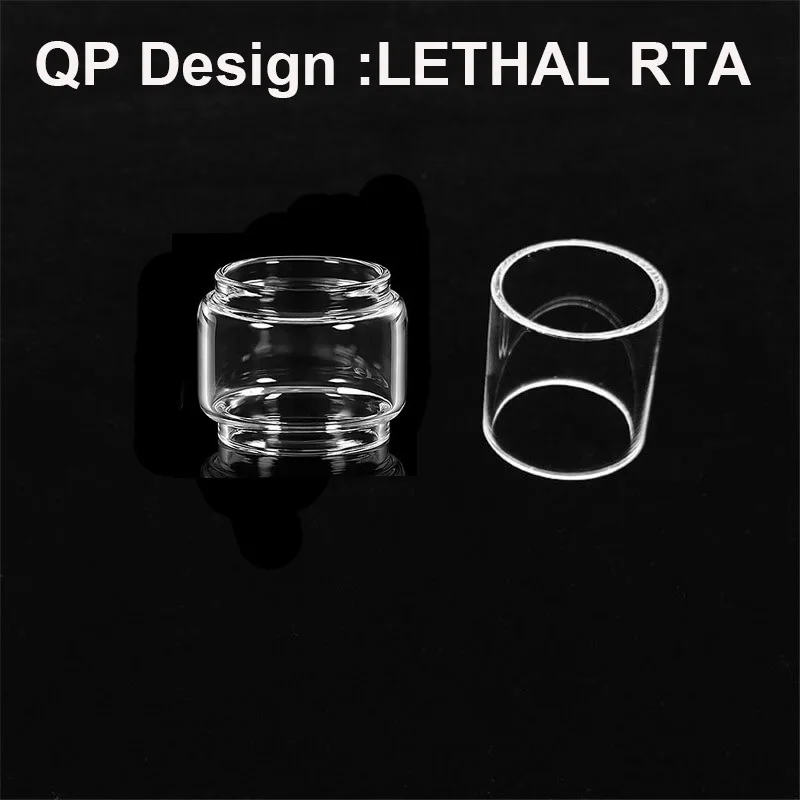 Bubble Straight Glass Tube for LETHAL RTA by GM Mods in collaboration with QP Design Replacement Glass Tank 5PCS