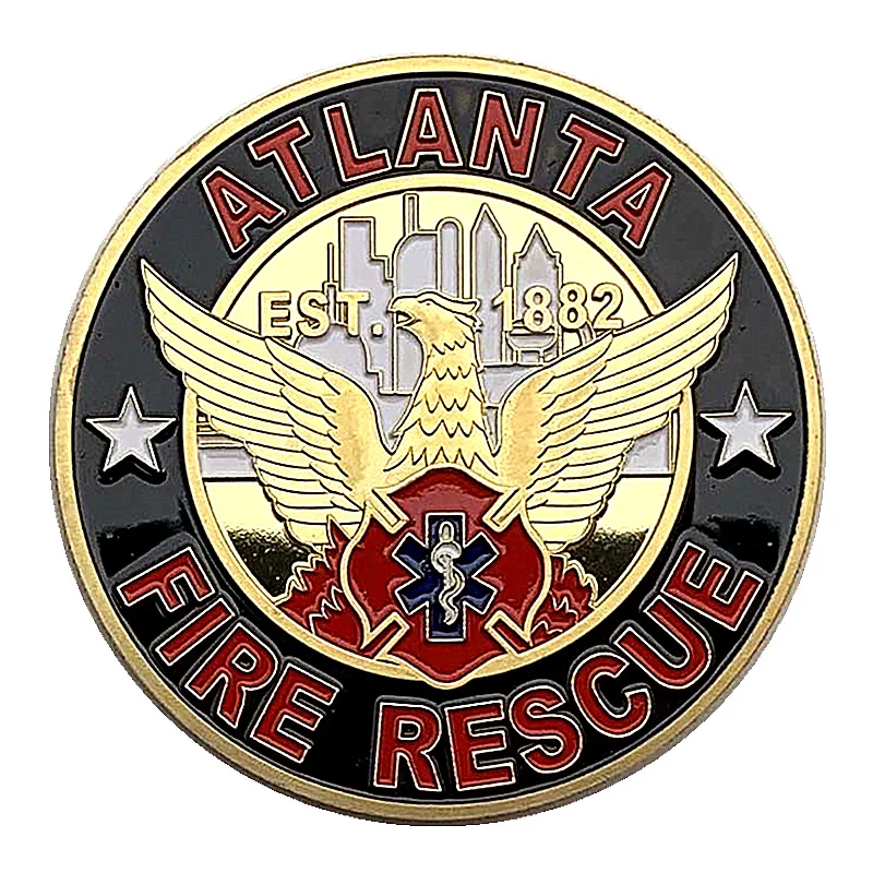 San Florian Fireman Guardian Commemorative Coin Collection Coin Fire Gold Coin in The United States