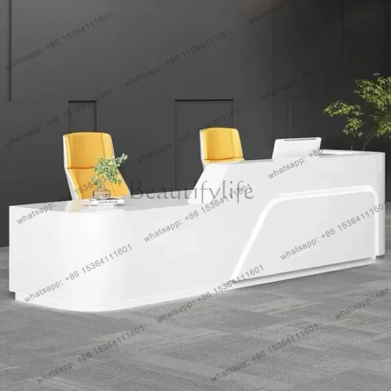 Best Sellers Simple Creativity Reception Desks Clothing Store Fashion Modern Reception Desks Retro Office Furniture Zum Empfang