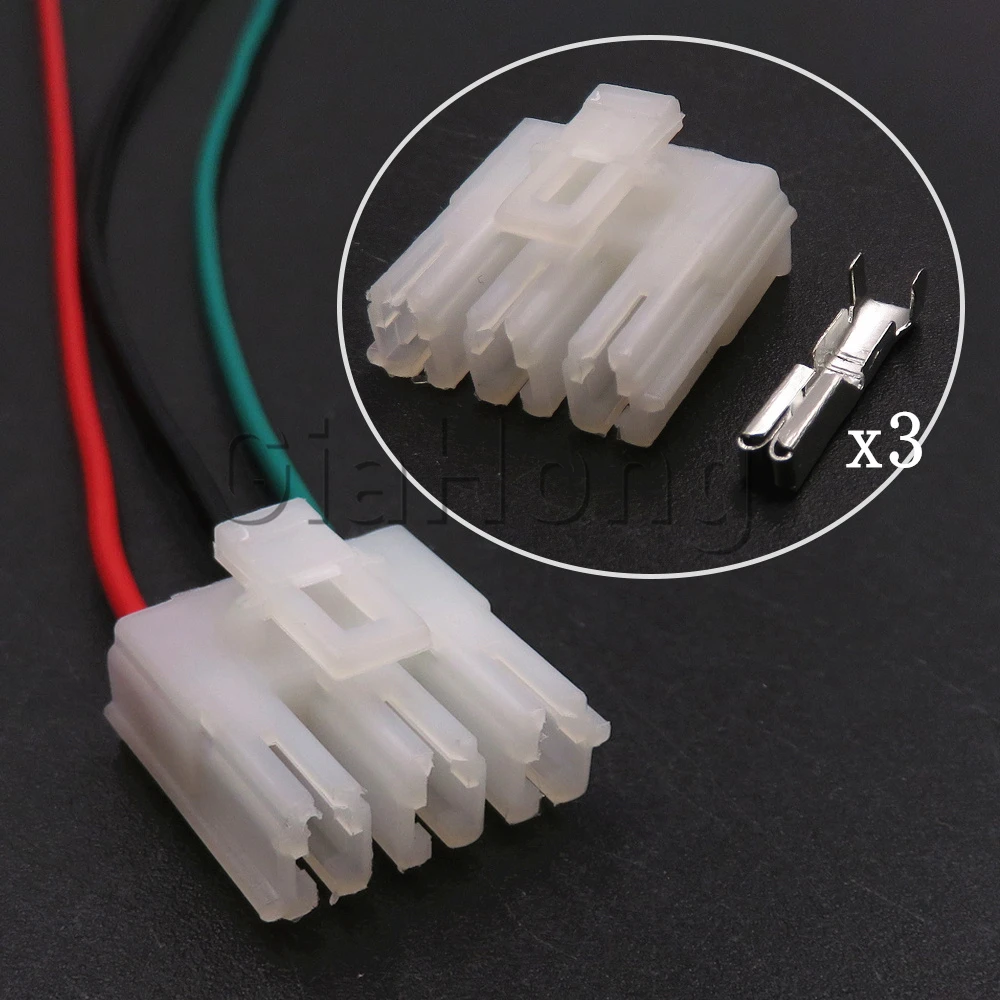 1 Set 3 Ways Starter Automobile Wiring Terminal Socket Car Large Power Plastic Housing Cable Harness Connectors