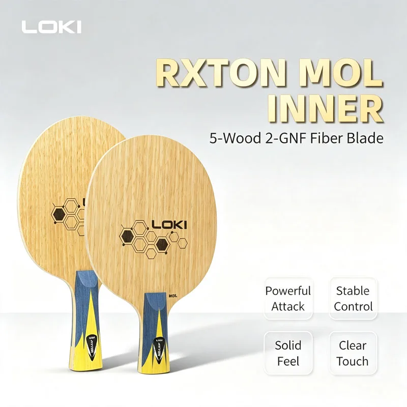 5Wood 2GNF Fiber Ping Pong Blade LOKI RXTONTable Tennis Racket Limba Ayous Wood Construction Offensive Ping Pong Racket Base