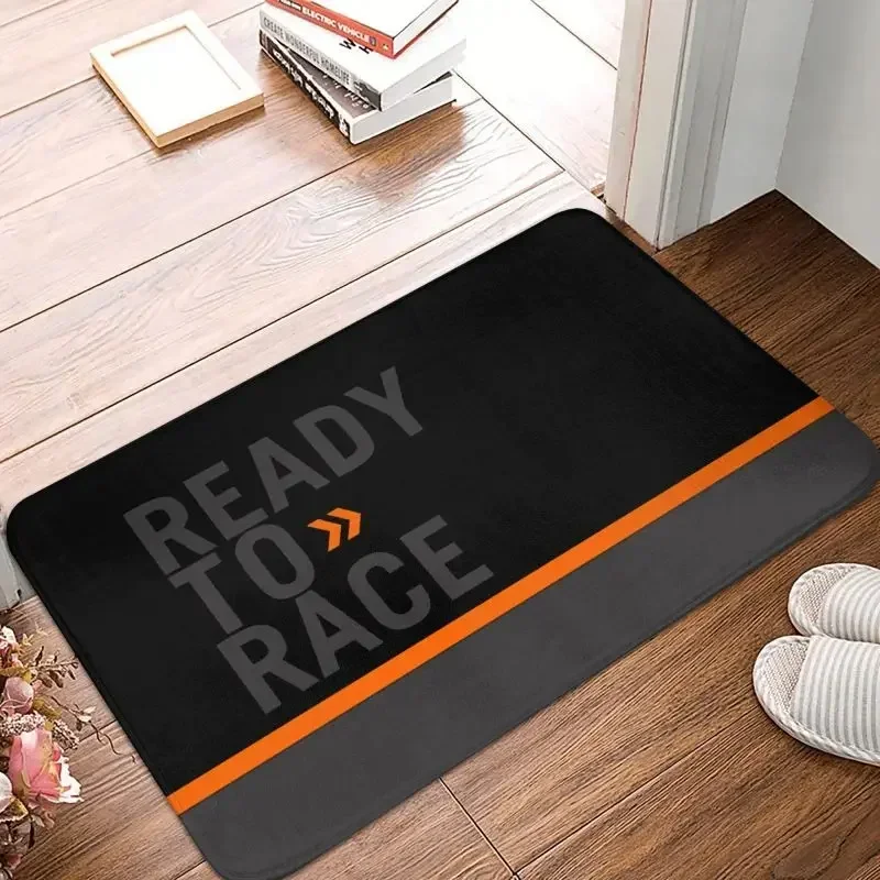 Ready To Race Front Door Mat Anti-Slip Outdoor Enduro Cross Motocross Bitumen Bike Life Doormat Kitchen Entrance Rug Carpet