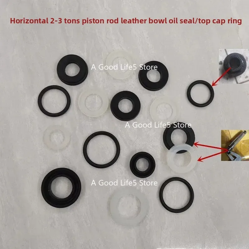 

Apply To 2T 3 Tons Piston Rod Leather Bowl Seal Top Hat Circle Soft Rubber Seal O-Ring Horizontal Hydraulic Jack Accessories