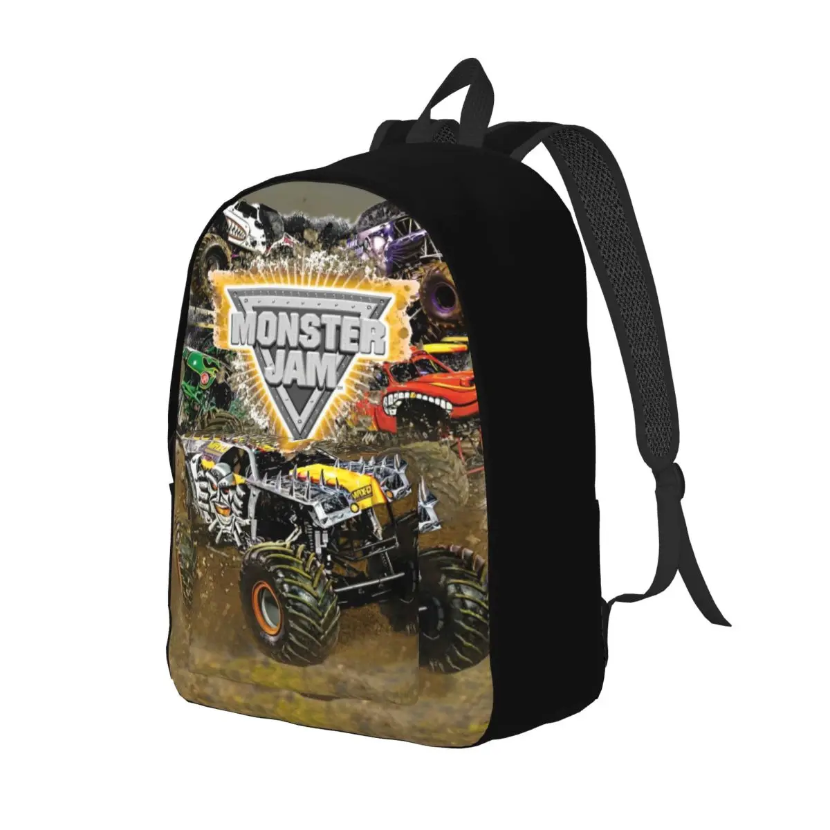 Monster Jam Monster Trucks Backpack for Men Women Fashion Student Daypack Grave Digger Laptop Computer Canvas Bags Durable