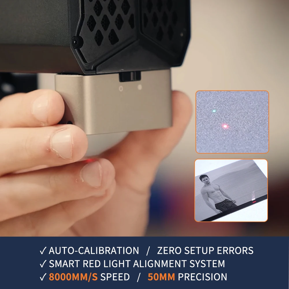 금속, 플라스틱, 가죽 및 목재용 휴대용 올인원 레이저 조각기