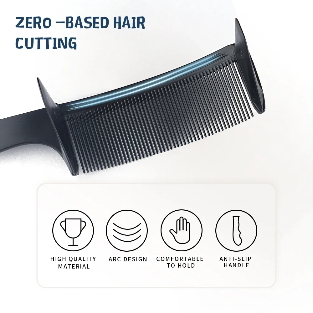 Barber Curved Flat Top Guide Comb Professional S-Shape Positioning Hair Clipper Comb Salon Anti-static Hair Cutting Styling Comb