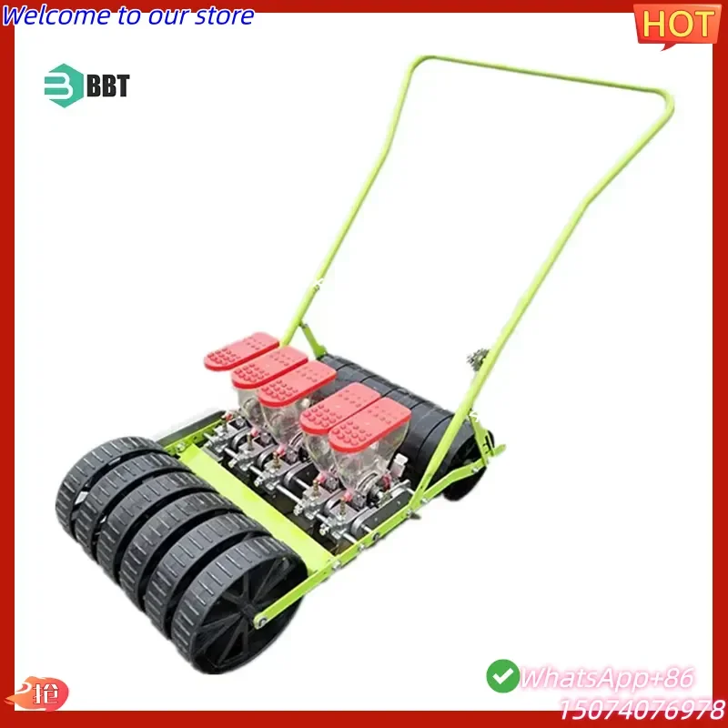 2026 Walk Hand Pushing Corn Seeder 6 Row High Precision Vegetable Planter Light Farm Onion Seeds Sowing Machine