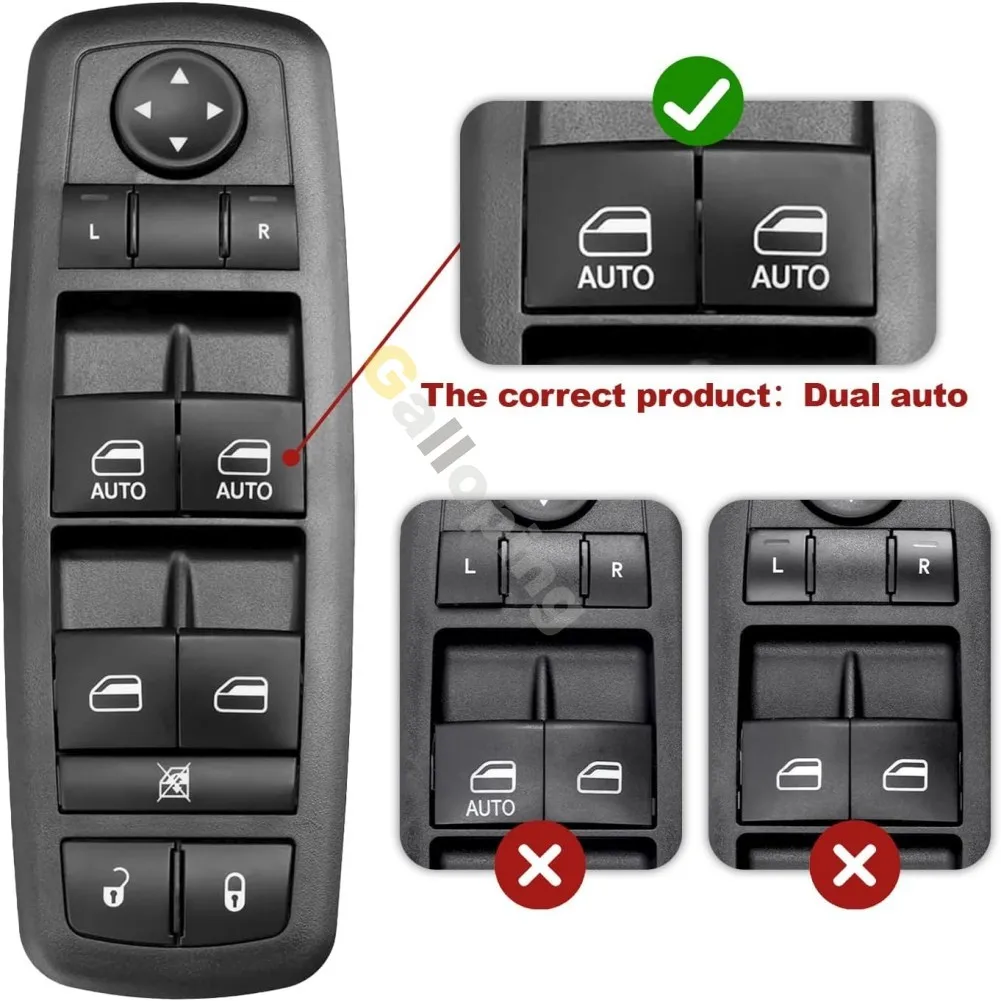 Power Window Control Switch Lifter Button For Dodge Charger Chrysler 300 200 C S 4-Door Ram 1500 2500 3500 4500 5500  2011-2017