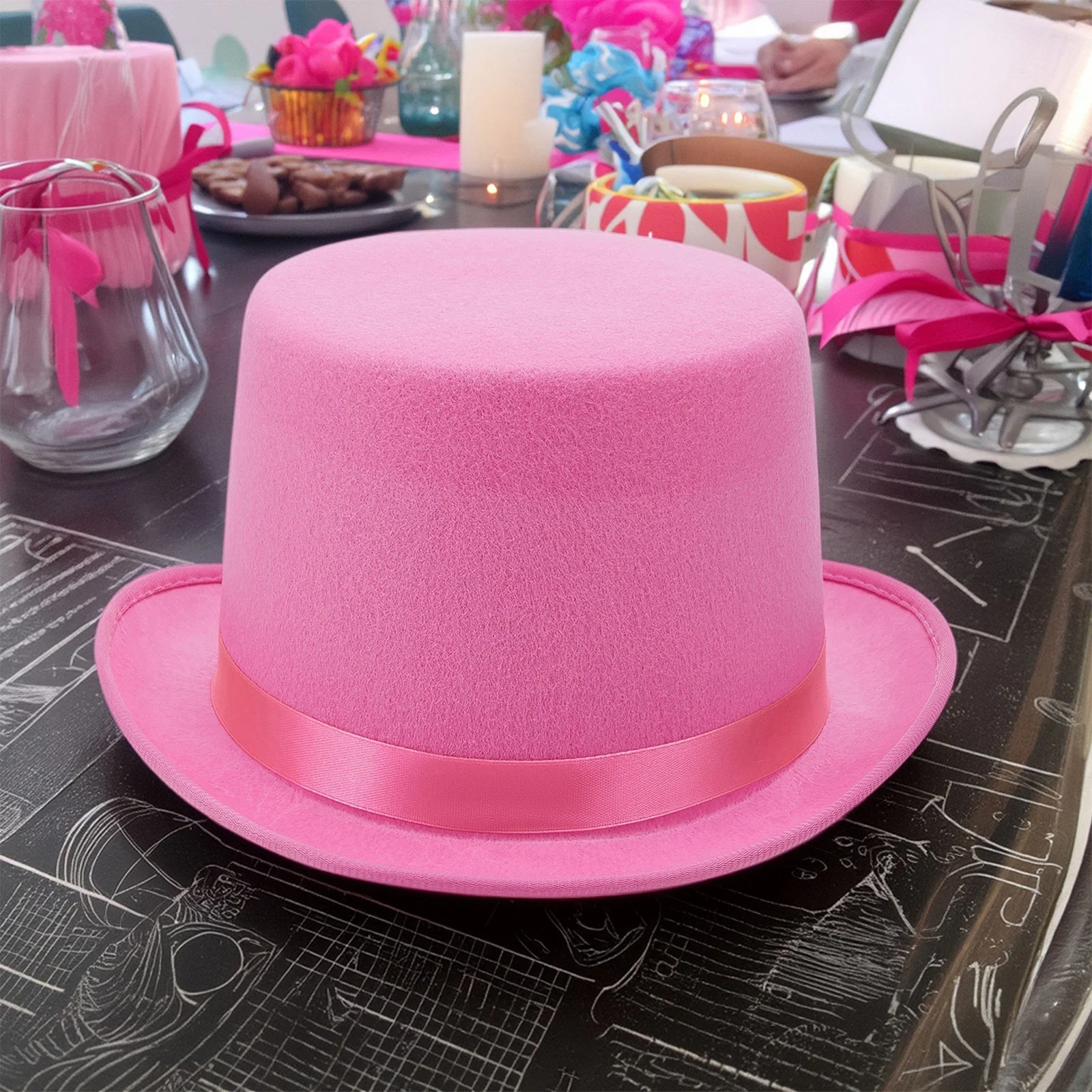 Hoeden voor volwassenen en kinderen kostuum goochelaar hoed prom dans deluxe vilten smoking aankleden formele hoed-unisex