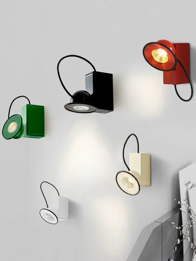 Modern Italian Stilnovo Minibox Magnetic Light Reading Retro Bedroom Desk Study Reading Designer Wall Lamp