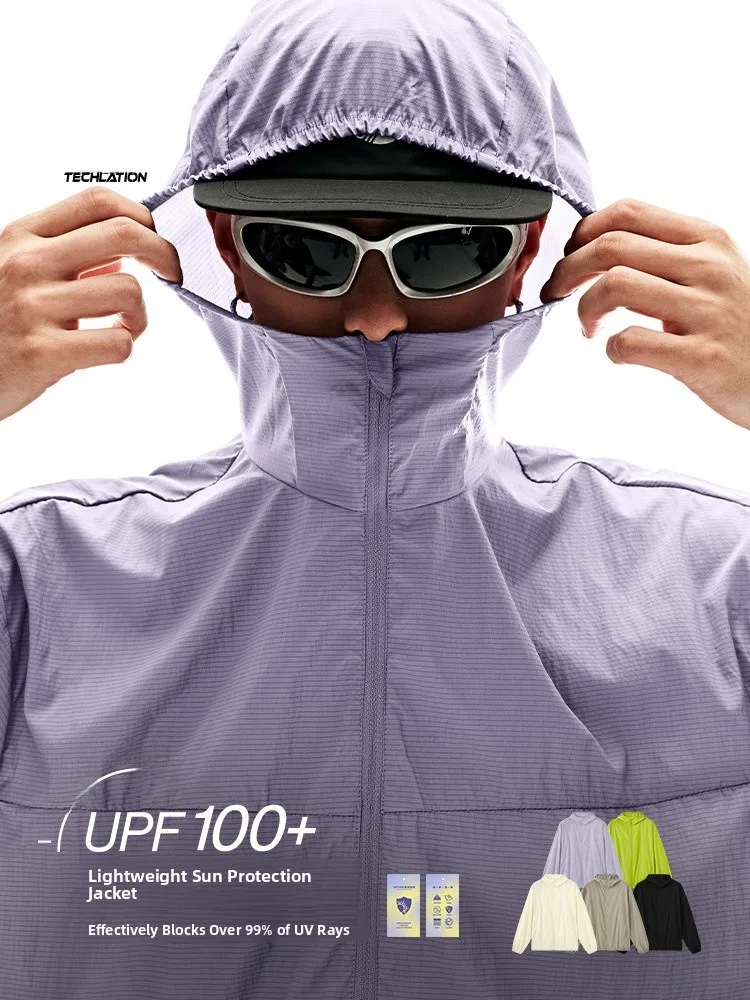 

Мужская легкая куртка для защиты от солнца UPF00, дышащая, для активного отдыха, из оригинальной пряжи, для лета