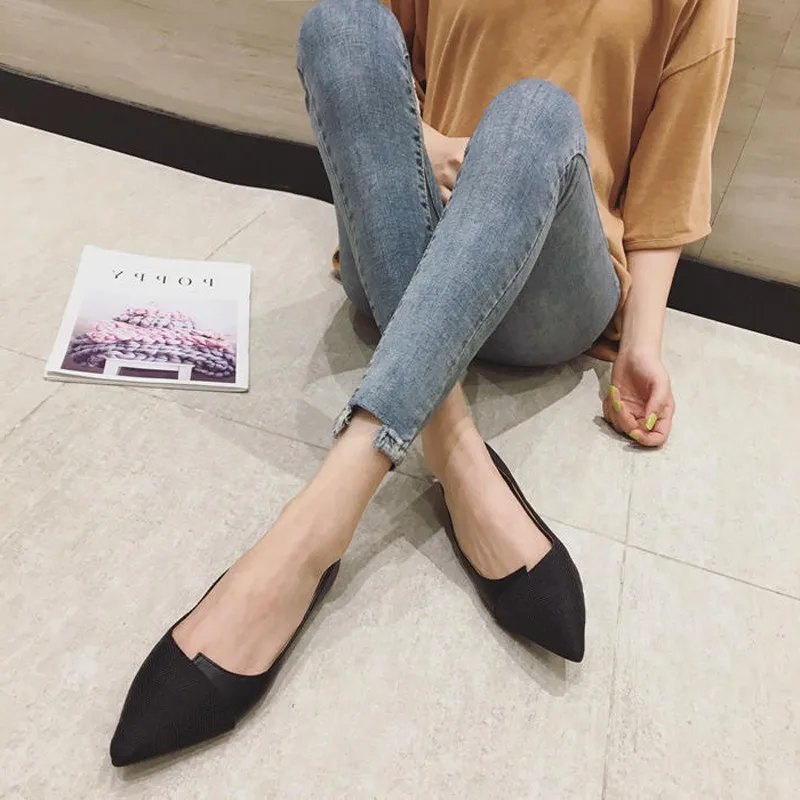 Women Flats Black Flat Shoes Dressy Comfort Brown Shoes for Lady Female Casual Shoes Solid Color Size 32-45 Basic Simple Loafers