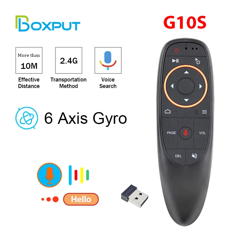 G10S Pro BT Air Mouse 2.4G bezprzewodowy żyroskop inteligentny pilot z lektorem głosowym dla TV Box z androidem H96 MAX X88 PRO X9