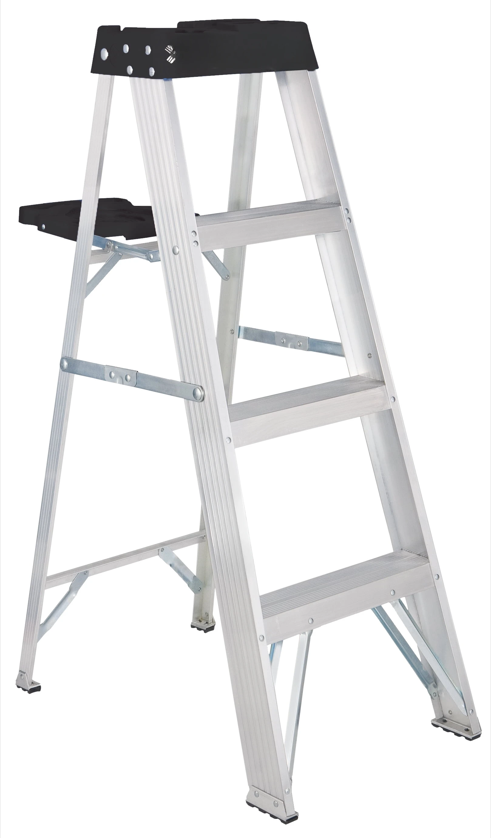 Ladder 4' Aluminum Step Ladder, 250-lb Capacity, W-2112-04S