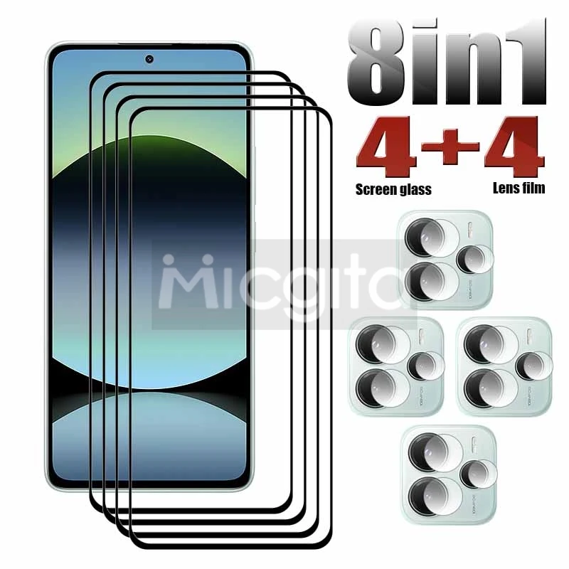 

8-in-1 Tempered Glass For Redmi Note 14 5G Screen protector Anti-Scratch Front film Note 14 5G Soft fiber Camera film