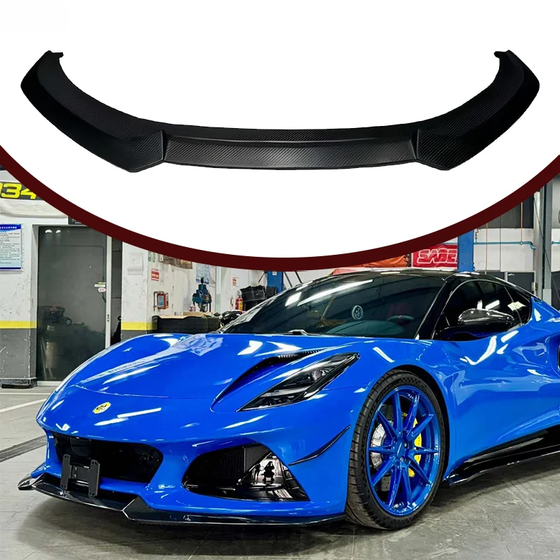 DRY CARBON FIBER Front Bumper Lip OD Style Front Splitter Lip Auto Body kit For Lotus Emira