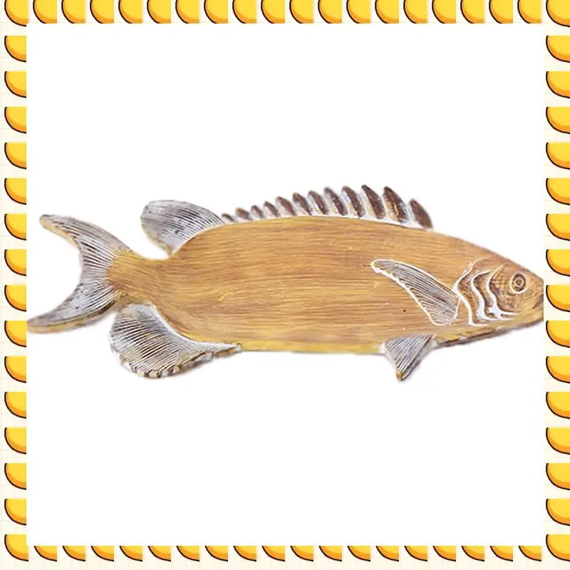 

BAAU Vintage Style Resin Fish Shaped Jewelry Tray,Ring Dish, Antique Trinket Key Holder Decorative Tray For Display Organizer