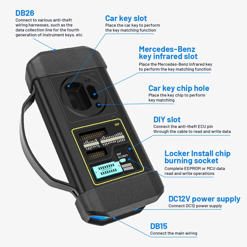 LAUNCH X431 X-Pro G3 Automotive Key Programmer IMMO Service Device ECU EEPROM Chip Read Write Tool for Vehicle Locksmith Work