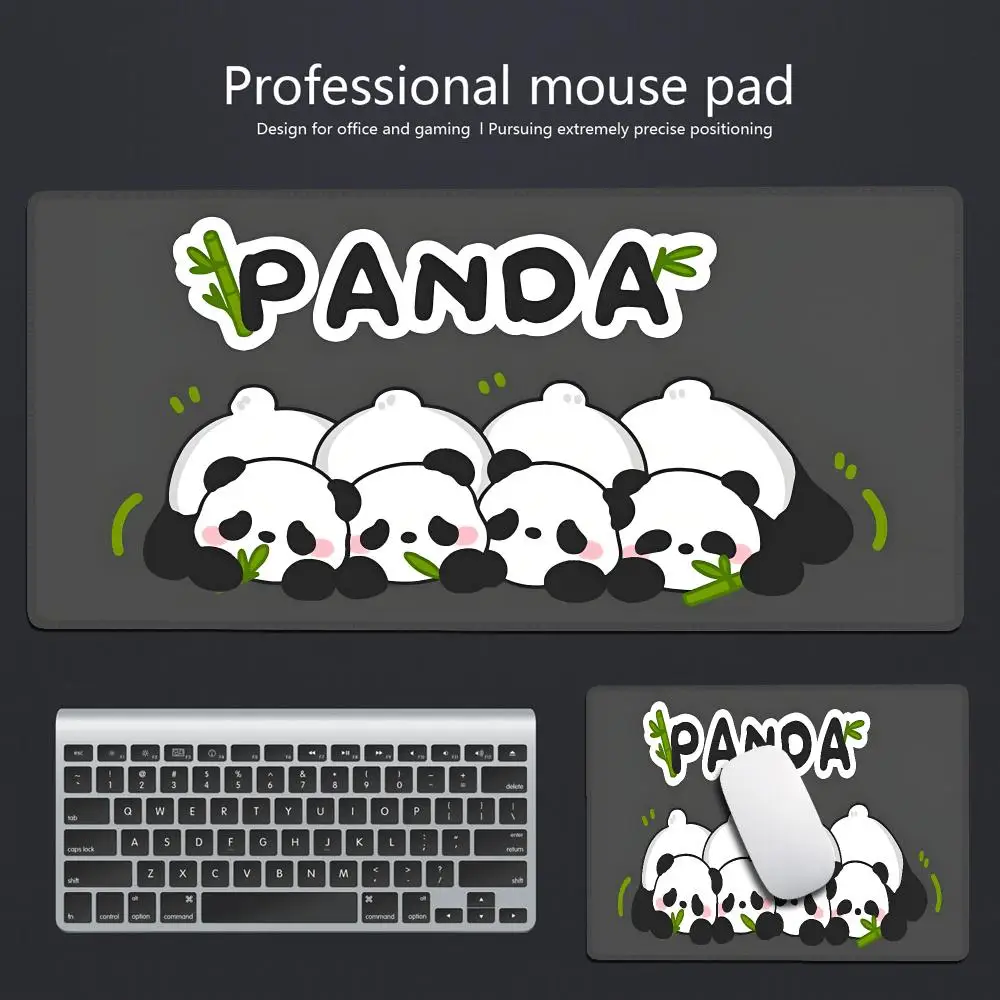 HYBXAXC Cute Panda Work Mouse Pad Extended Laptop Keyboard Mat Large Mouse Pad Gamer Computer Accessories XXL Rubber Table Mat