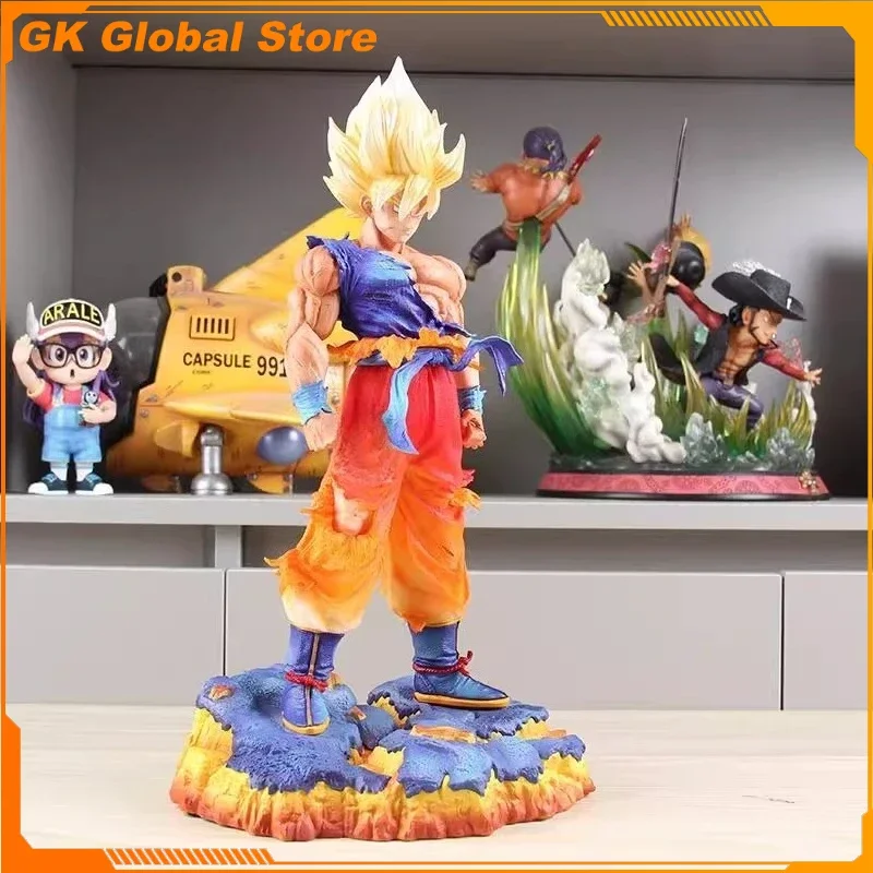 

28cm Dragon Ball Anime Figure Son Goku Peripheral Model Scene Statue Replaceable Desktop Decoration Ornaments Birthday Gifts Toy
