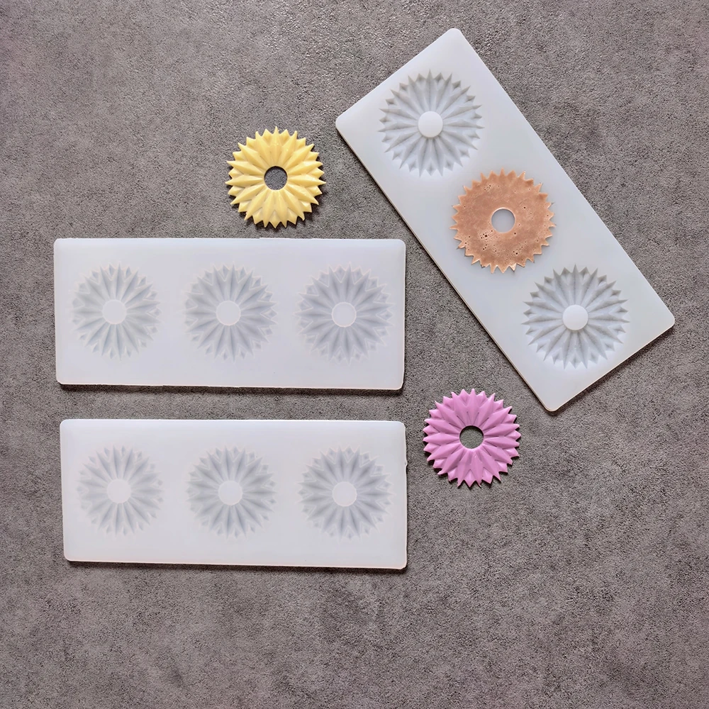 1 st 3-holte ijsbloemvormige chocolade bakken koekje siliconen mal DIY chocolade snoep pudding taart decoratie ornament