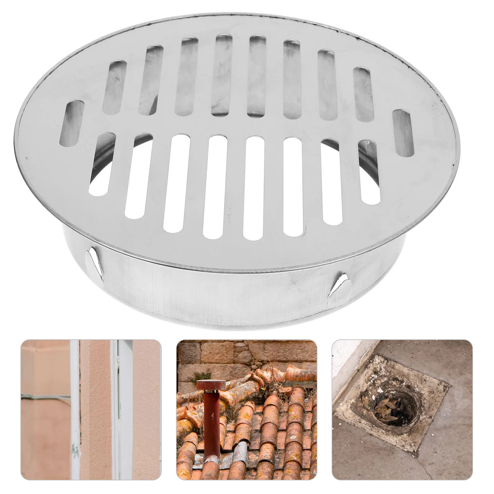 

Круглый напольный слив из нержавеющей стали, утолщенный, для улицы, сада, крыши, легко чистится, надежное решение для дренажа