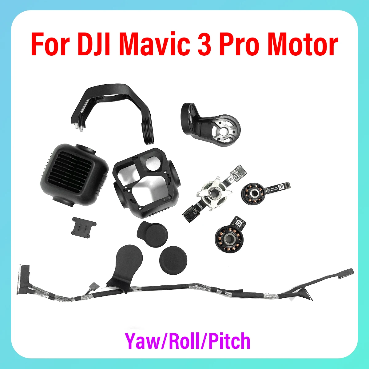 Original Mavic 3pro Gimbal Yaw Motor Cover Scroll Wheel Mount, Camera Frame, Back Cover, PTZ, Cable, Fit for DJI Mavic 3pro
