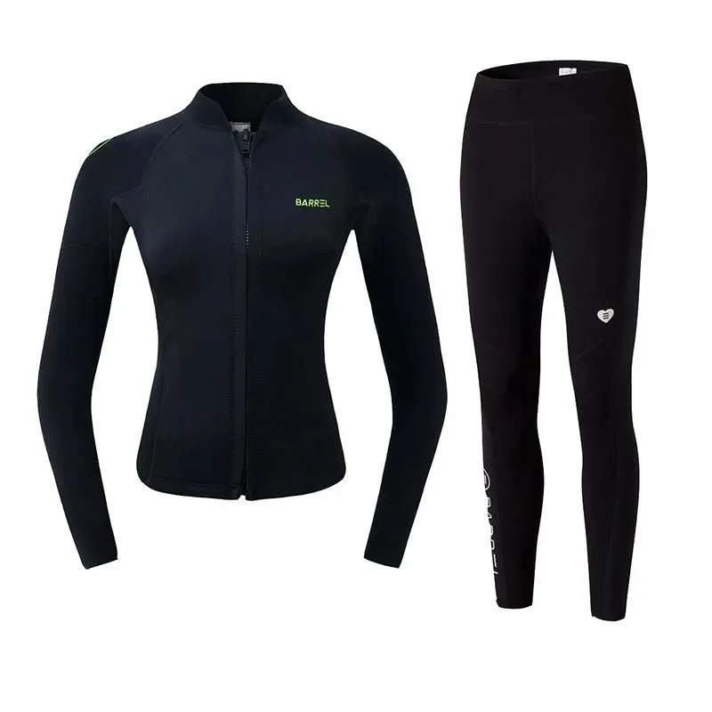 Diving Suit 2MM Women Wetsuit Split Long Sleeved Top Kitesurf Surf Surfing Spearfishing Jacket Pants Clothes Wet Suit New