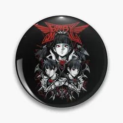 Babymetal-柔らかいボタンピンラペルピン,ジュエリーの装飾,襟愛好家のための金属製の帽子のブローチ,創造的でかわいい漫画,面白い贈り物