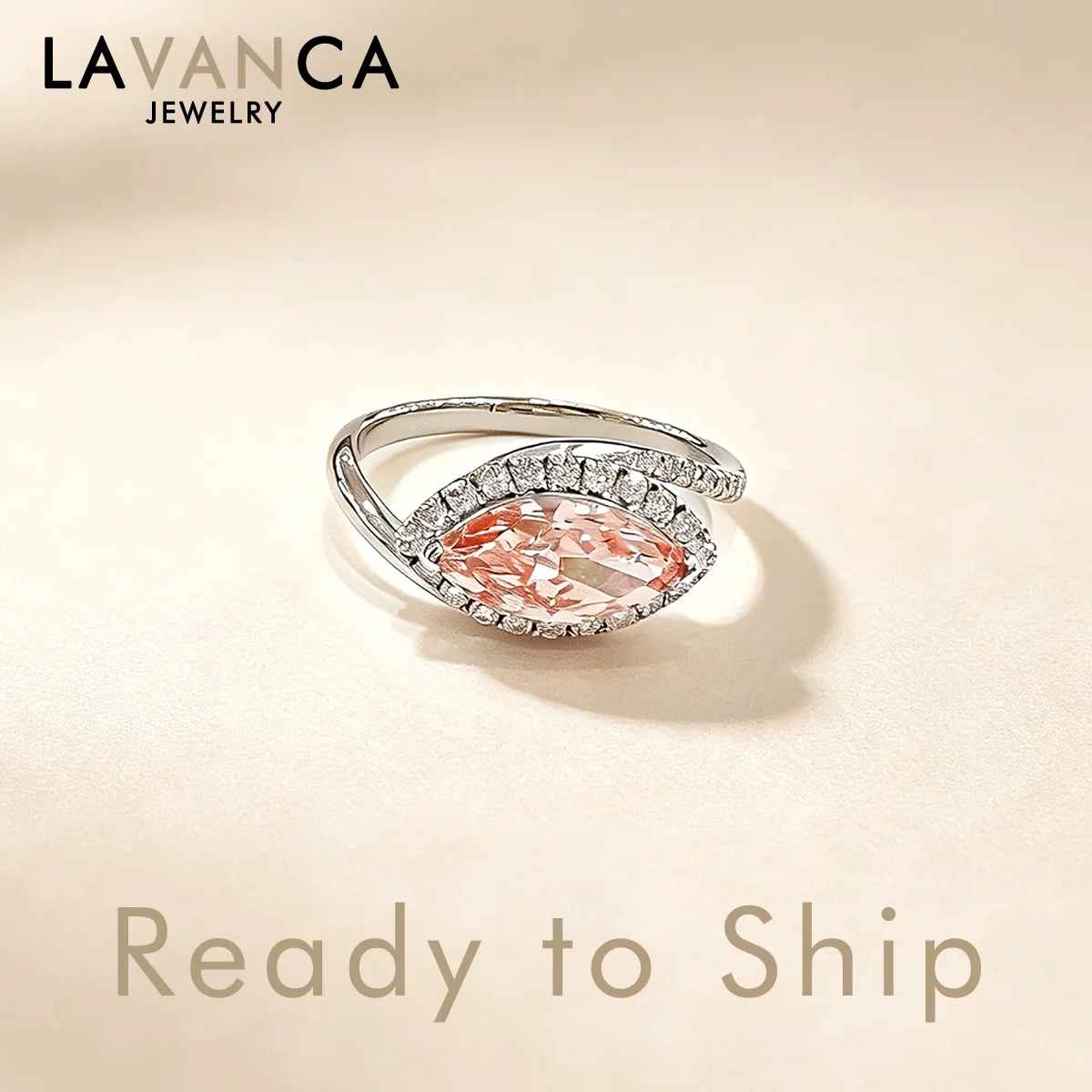

IGI Certified Pink Marquise Cut Lab Created Diamond Ring 18K White Gold Diamond Ring Halo Style Lab Diamond Engagement Ring