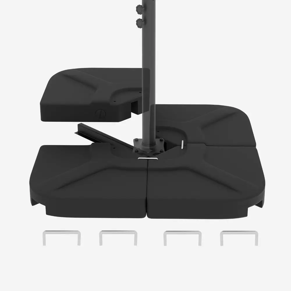 

Основание для консольного зонта Kingdura, 4-секционное, 230 фунтов, для патио, сверхпрочное, квадратное, с загрузкой водой или песком