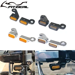 Motorcycle Mini LED Turn Signal Light Running Indicator Lamp E Mark For Harley Sportster XL 883 1200 Roadster Super Low 2004-Up