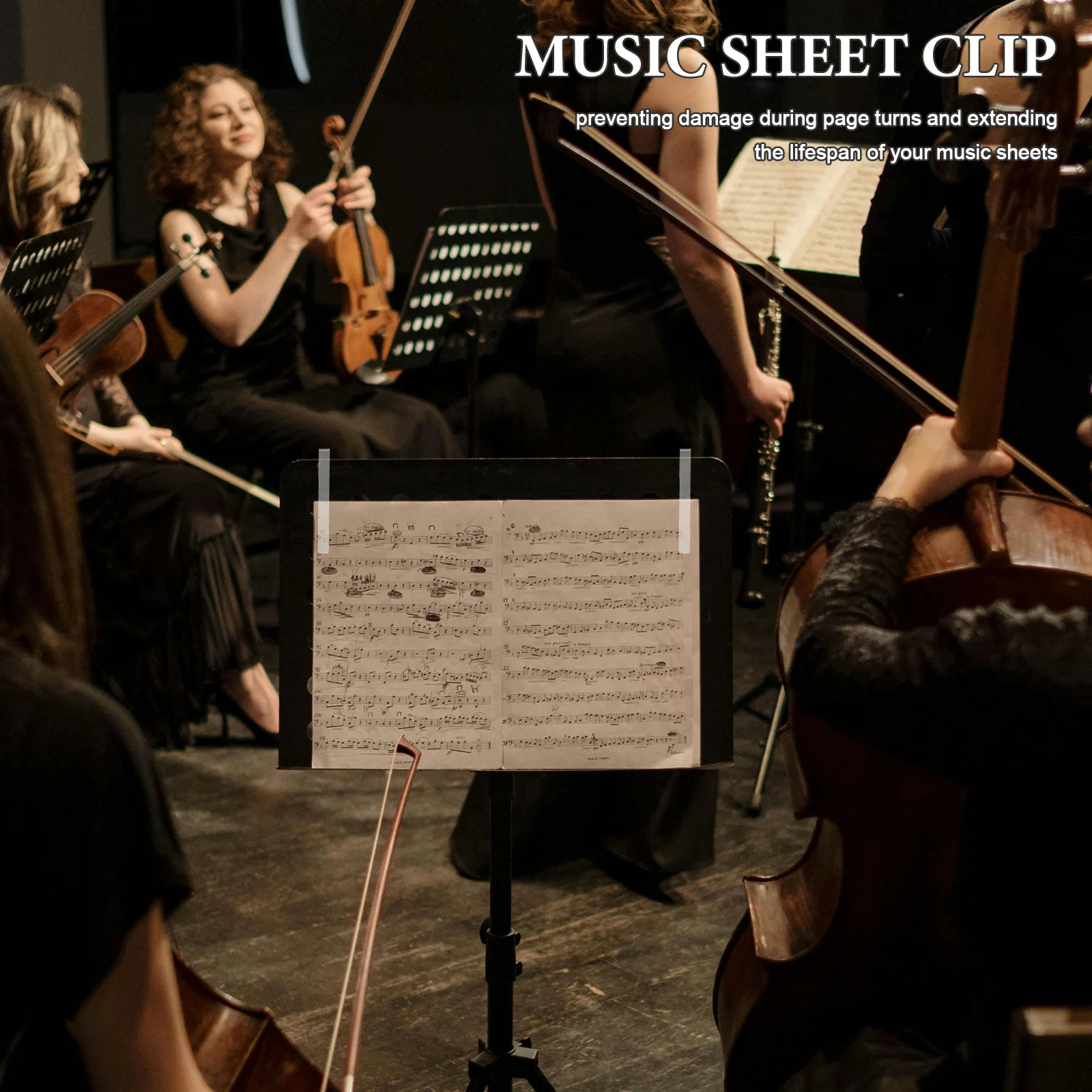 

1Pair Clear Piano Sheet Music Holder Clip Invisible Durable Plastic Clamp Stable Music Page Holder Suitable for Keyboard