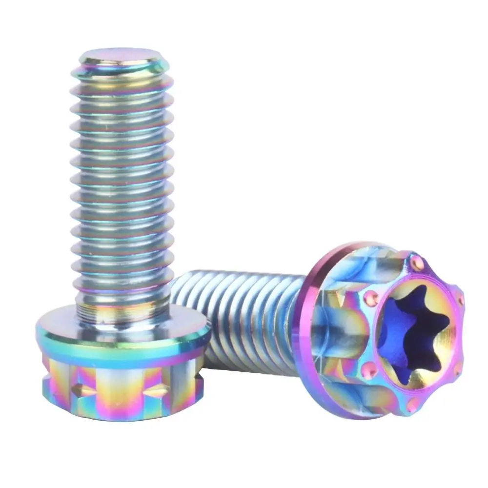 Decorative Screws GR5 Titanium Alloy Titanium Alloy Screws M6 10/15/20/25/30mm Fancy Screws Titanium Bolt