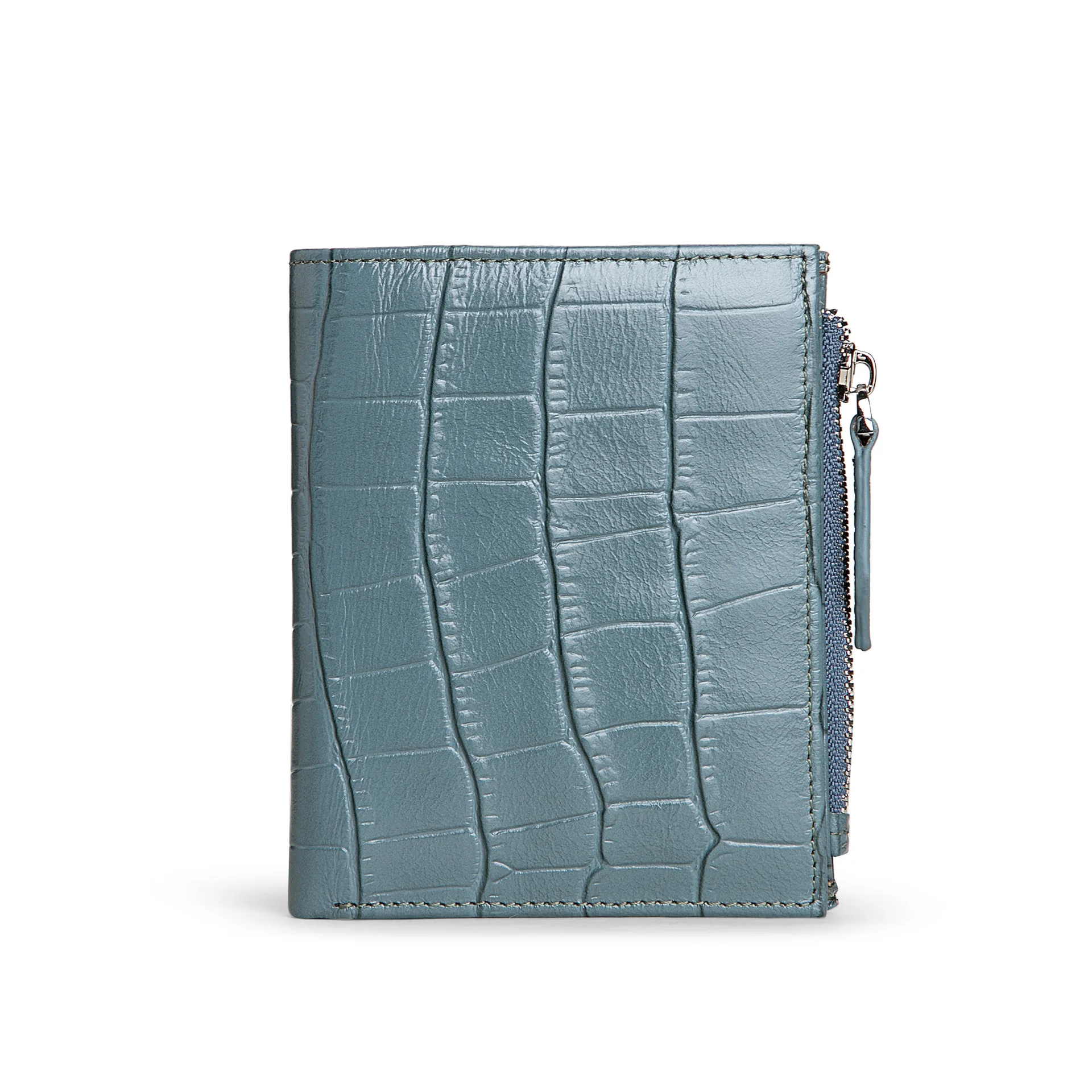 Luxury Brand Women Crocodile Head Layer Cowhide Short Small Wallet 2024 Ultra-thin Coin Wallet