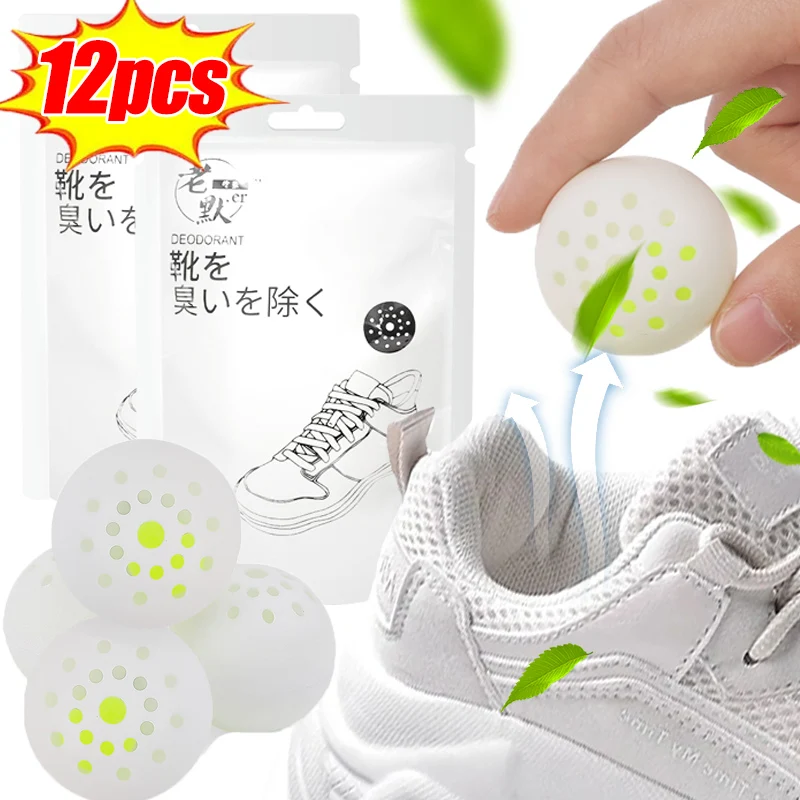 12/2pcs Multifunction Shoes Deodorant Balls Tea Scent Fresheners Foot Care Home Shoes Closet Cabinet Deodorizer Fresh Supplies