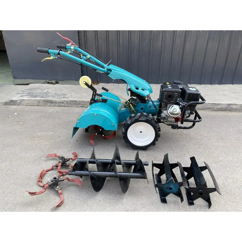 

Small Power Rotary Micro Tiller Cultivator Mini Plough Tillage Land Cultivating Machine with Gearbox & Engine Core Components