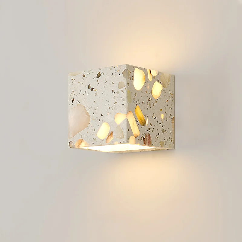 الحديثة الشمال وابي سابي حجر شفاف تيرازو وحدة إضاءة LED جداريّة الشمعدان للفندق المدخل مطعم الممر المعيشة غرفة الطعام