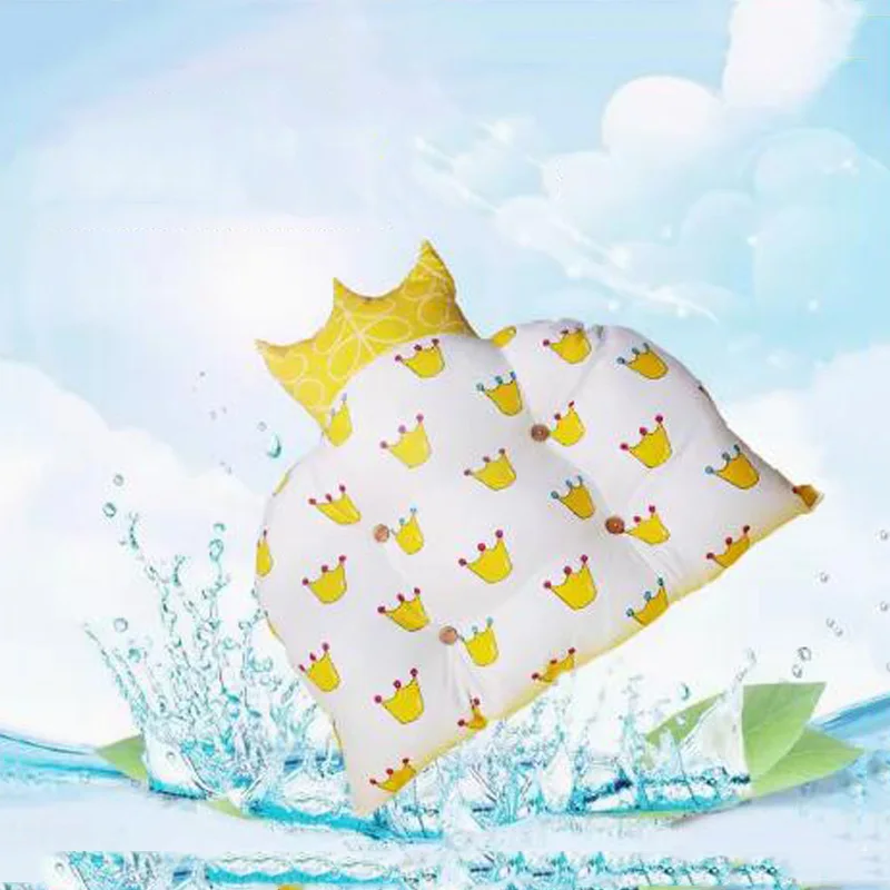 Cute Style Cotton Newborns Bed Thicken Backrest Cushion Crown Design Crib Backrest Mat Anti-collision Baby Cot Backrest Pad