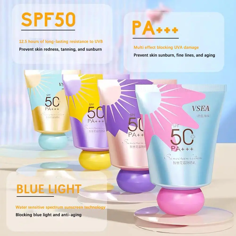 Crema Solar refrescante, crema blanqueadora hidratante, control de aceite, bloqueador solar, blanqueamiento Facial, cuidado de la piel, fps 50 PA +++, 30ML