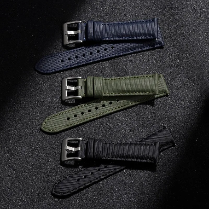20mm 22mm Sailcloth Watch Straps for Omega for Blancpain for Seiko Divers Men\'s Women Quick Release Waterproof Nylon Wristbands