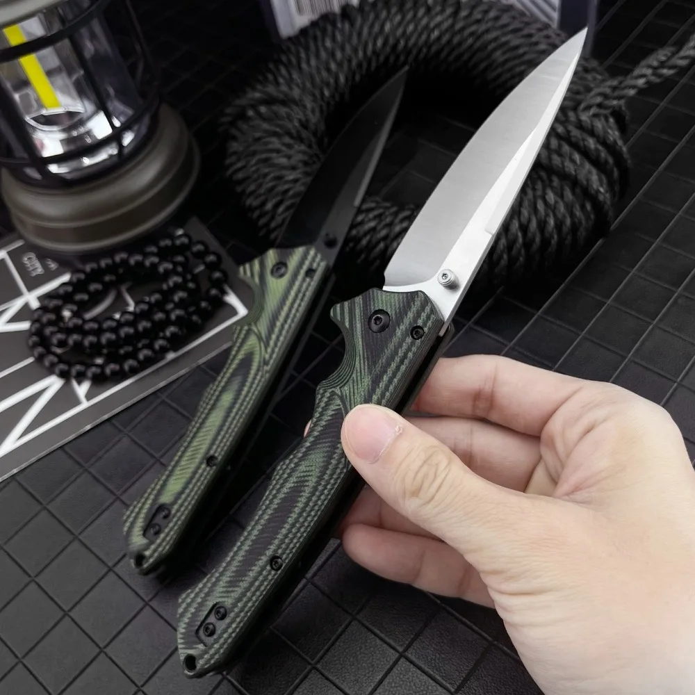 

615BK Легкий прочный нож для самообороны Высокая твердость Открытый складной нож D2 Лезвие G10 Ручка Универсальный карманный нож